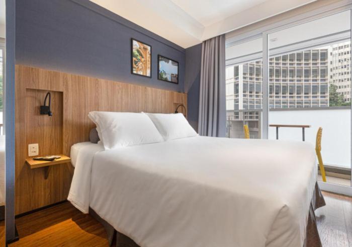 상파울루 Loft Com Piscina, Academia, 100 Metros Do Metro 아파트 외부 사진