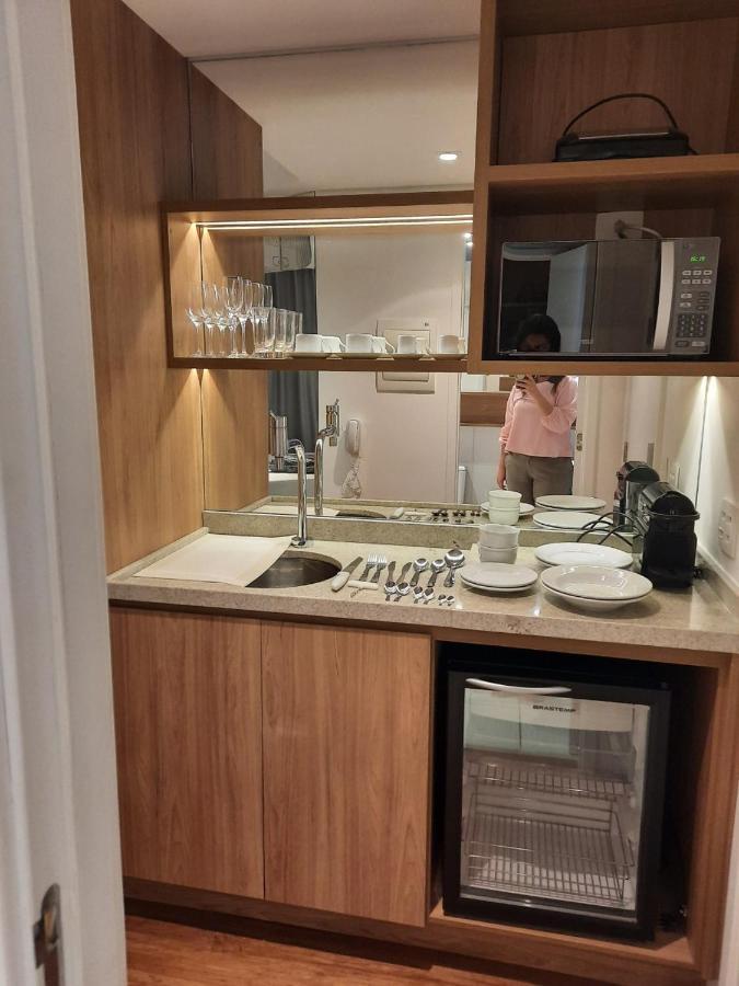 상파울루 Loft Com Piscina, Academia, 100 Metros Do Metro 아파트 외부 사진